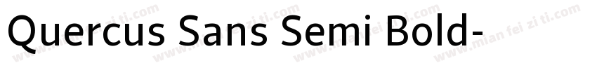 Quercus Sans Semi Bold字体转换